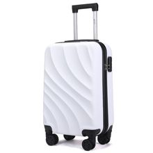 Mala De Viagem De Bordo 10kg Em Abs Com Rodas Duplas 360º E Cadeado - Padrão Anac - Córdoba - Cruzeiro Cor Branco