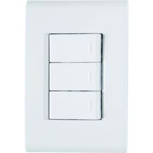 Conjunto Liz Branco 4x2 com 3 Interruptor Paralelo de 10 Ampères E 250 Volts 57170078 Tramontina