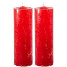 Kit 6 Velas 7 Dias Votiva Clássica Vermelha Decorativa 15cm