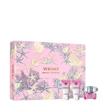 Kit Versace Bright Crystal Feminino - Eau de Toilette 50ml + Shower Gel 50ml + Body Lotion 50ml