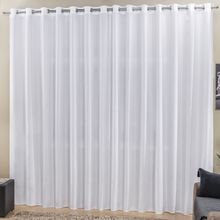 Cortina 4 Mts Sala Quarto Escritório Ráfia para Varão Baratissima Branca - 100% Poliéster