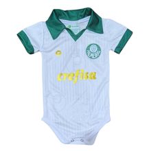 Body Bebê Palmeiras Branco Premium Torcida Baby