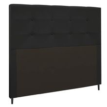 Cabeceira Luna Para Cama Box Queen 160 cm Suede Preto - D'Rossi