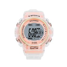 Relógio Digital Esportivo Transparente Rose - Tudo em Caixa