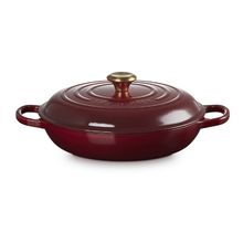 CACAROLA BUFFET LE CREUSET SIGNATURE 32CM EM FERRO FUNDIDO VERMELHO RHONE 21180329494441