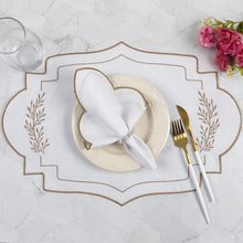 Jogo Americano Bordado em Linha de Seda 12 Peças Rubi - 100% Poliéster