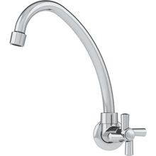 Torneira Plástica De Parede Para Cozinha, Bica Alta, Acabamento C31, Cromada, 9713 Delta