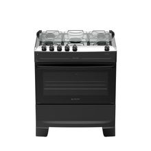 Fogão 5 Bocas Atlas Mônaco Top Automático Mesa Inox Preto Bivolt