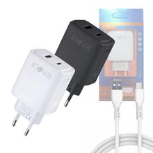 Carregador Completo 40w Usb / Tipo-c Cabo Tipo-c De 1 Metro