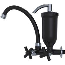 Torneira De Parede Para Cozinha Em Abs, Preta E Cromada, Com Purificador De água, 34510 Delta Ostenvonder