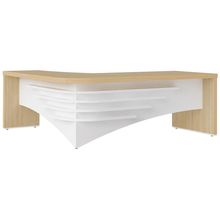 Mesa Para Escritório em L Direito 200x180cm Atria Executiva A02 Carvalho Branco - Lyam Decor