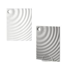 CONJUNTO 2 TÁBUAS DE CORTE GUZZINI ICONS DOIS LADOS 29X23CM COM BASE BRANCO 12370052