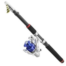 Vara De Pesca Telescópica 2,34m e Molinete Com Bolsa De Transporte