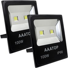 Kit 6 Refletor Led Holofote Externo Jardim Muro 100w Branco