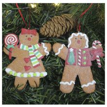 Kit 10 Enfeites Pendente Para Árvore De Natal Biscoito Ginger 11cm