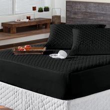 Protetor Colchao King Impermeavel Matelado Aquarela 01 Peça - Preto