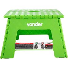 Banqueta Plástica Dobrável, Verde, Altura 220 mm, Vonder OstenVonder