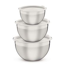 Jogo de Potes Tramontina Cucina Aço Inox 3 Peças