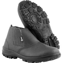 Botina de Couro de Raspa, 39, com Elástico, Solado de Poliuretano, Monodensidade, BEN 390, Nove54 OstenVonder