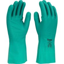 Luva Nitrílica, Verde, com Forro, Palma Antiderrapante, Tamanho 7 (p), Lv-nvf-7 Imbat OstenVonder