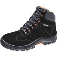 Botina Nobuck Preta, 38, com Solado em Poliuretano Bidensidade, com Cadarço, Biqueira de Polipropileno, 75bpr29-msp-bp Marluvas OstenVonder