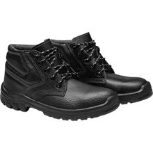 Botina de Couro com Cadarço, N°40, Biqueira Plástica de Conformação, Preta, 2020baas4400ll Bracol