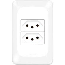 Conjunto com 2 Tomadas 2p+t, 10 A, 4x2 Lgx303, Pial POP