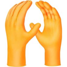 Luva Nitrílica Ambidestra sem Talco, Tamanho P, Laranja, Sensiflex Grip Danny OstenVonder