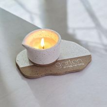 Conjunto Vela para Massagem + Bandeja Orgânica Cerâmica