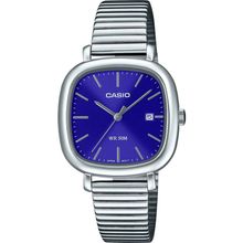 Relógio Casio Feminino Ref: Ltp-B166d-2avdf Retangular Aço Prateado