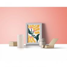 Quadro Decorativo Boogie Botânico Retangular 20x30CM Branco para Decoração de Ambiente