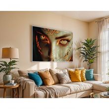 Quadro Decorativo a Última Centelha Retangular 120x50CM Amadeirado para Sala