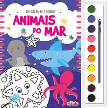 Diversão em Ler e Colorir - Animais do mar