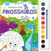 Diversão em Ler e Colorir - Dinossauros