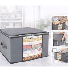 Caixa Organizadora Dobravel Saco Organizaodr Grande Edredom Guarda Roupas Ziper Alça Multiuso Closet Cobertor Brinquedo