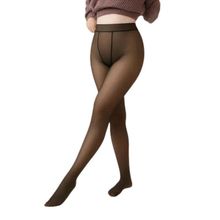 Meia Calça Térmica Preta Translúcida Aveludada Tamanho Único