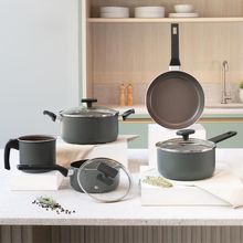 Jogo de Panelas 5 Peças Brinox Preserve Ceramic Life Mineral Resist Cinza