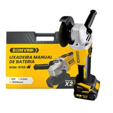 Lixadeira Esmerilhadeira Angular 21v 2 Baterias E 2 Discos