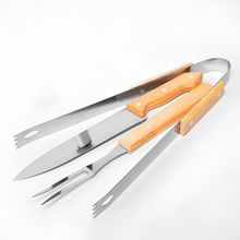 Kit Churrasco Premium 3 Peças Em Aço Inox E Madeira – Precisão, Segurança E Durabilidade