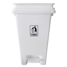 Lixeira Plástica Com Pedal 20l Branca Banheiros Cozinhas - Nobre