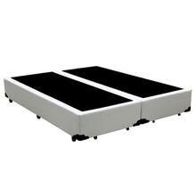 Cama Box King Bipartido Sintético Mega Cama Branco 192x203x42cm