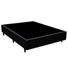 Cama Box Casal Sintético Mega Cama Preto 138x188x42cm