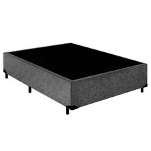 Cama Box Casal Suede Mega Cama Cinza 138x188x42cm