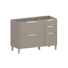 Balcão De Cozinha Para Pia 120cm 2 Portas E 3 Gavetas