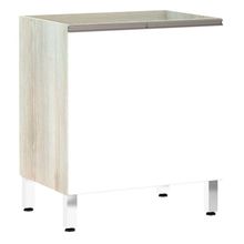 Balcão Sem Tampo 70cm Luci Legno Crem e Branco