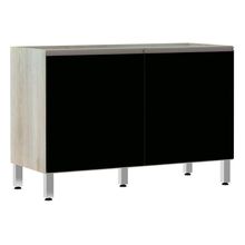 Balcão De Pia Sem Tamp 120cm Luci Legno Crem e Preto Tx