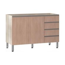 Balcão De Pia Sem Tamp 120cm E Luci Legno Crem e Cumaru