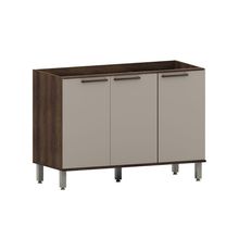 Balcão De Cozinha 120cm 3 Portas Sem Tampo Luciane Móveis