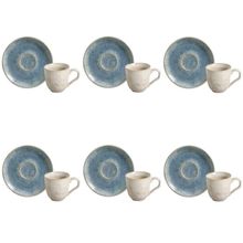 Conjunto De Xícara De Cafezinho Com Pires 06 Peças Bio Wave Porto Brasil