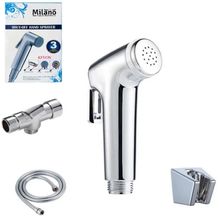 Ducha Higienica Banheiro Completa Com Torneira Chuveirinho Em Aluminio Metal Luxo Registro Incluido